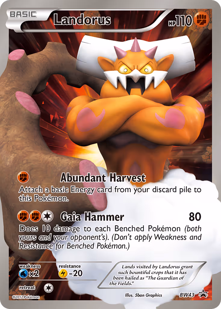 Landorus BW43 Pokemon card