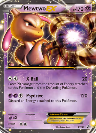 Mewtwo-EX BW45 Pokemon card