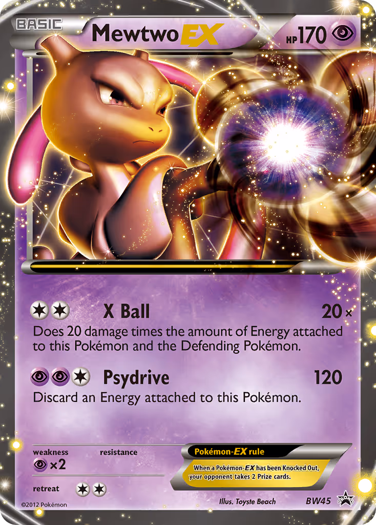 Mewtwo-EX BW45 Pokemon card