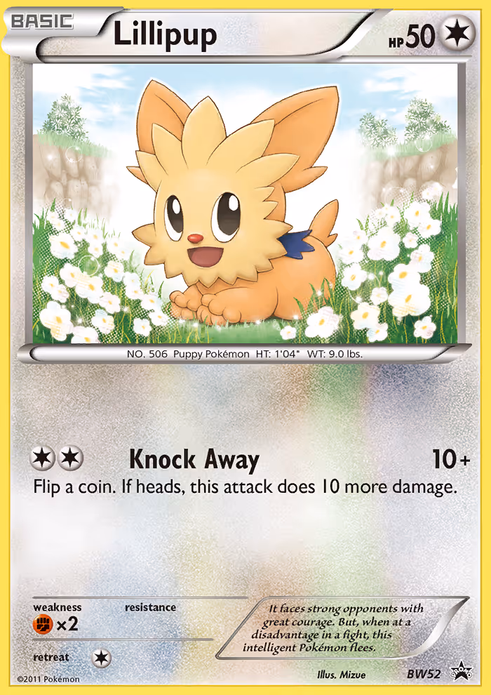 Lillipup BW52 Pokemon card