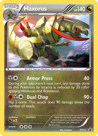 Haxorus BW57 Pokemon card