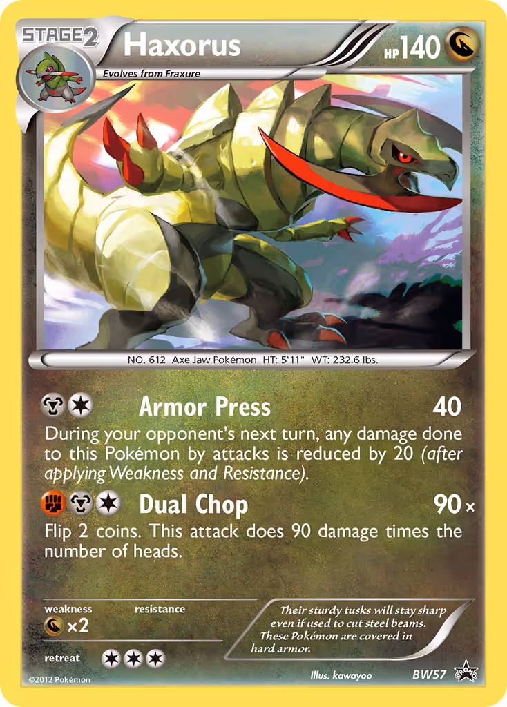 Haxorus BW57 Pokemon card