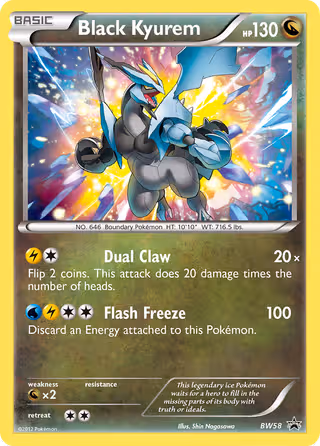 Black Kyurem BW58 Pokemon card