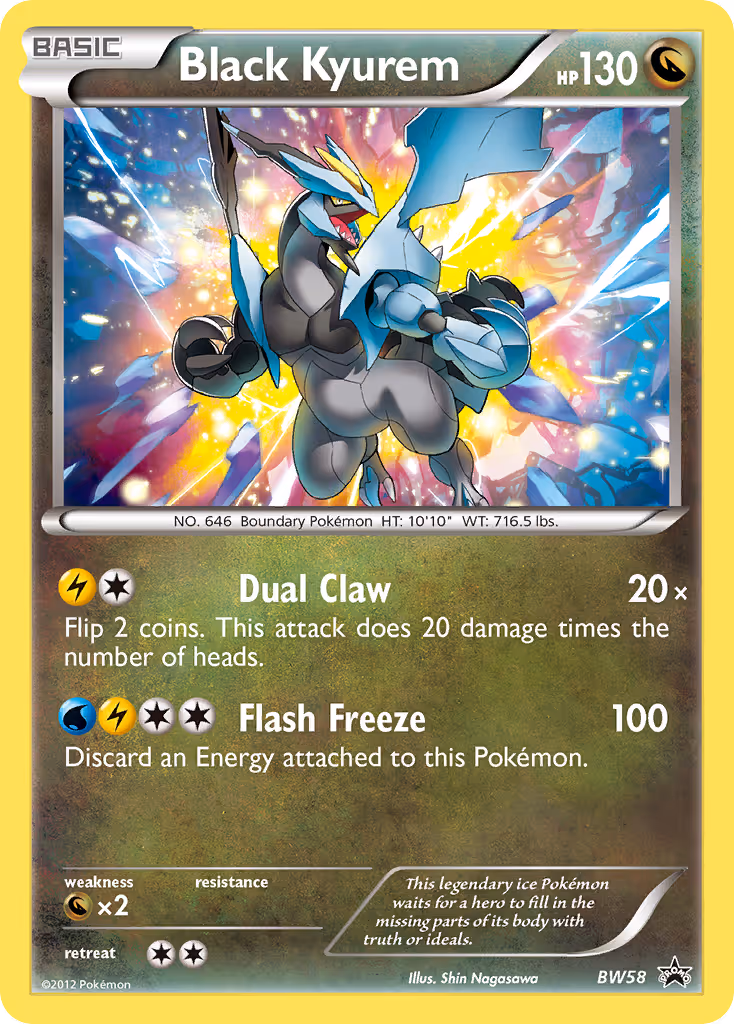 Black Kyurem BW58 Pokemon card