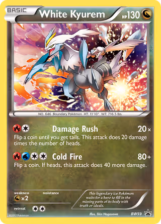 White Kyurem BW59 Pokemon card