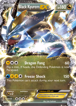 Black Kyurem-EX BW62 Pokemon card