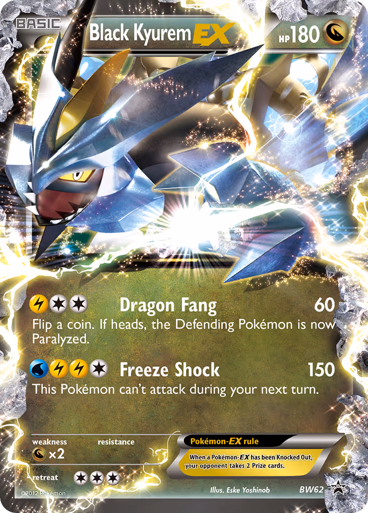 Black Kyurem-EX BW62 Pokemon card