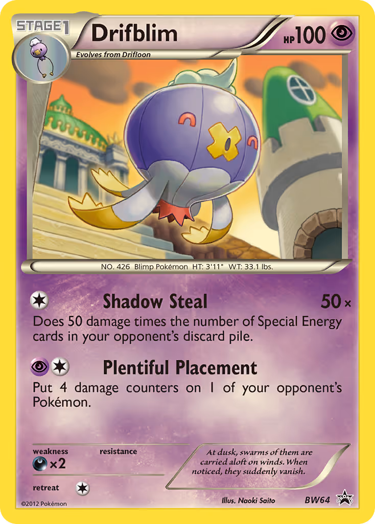 Drifblim BW64 Pokemon card