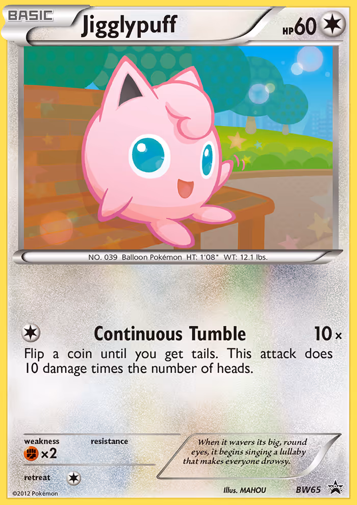 Jigglypuff BW65 Pokemon card
