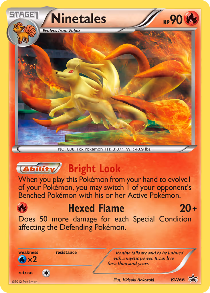 Ninetales BW66 Pokemon card