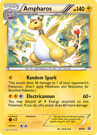 Ampharos BW67 Pokemon card