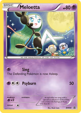 Meloetta BW68 Pokemon card
