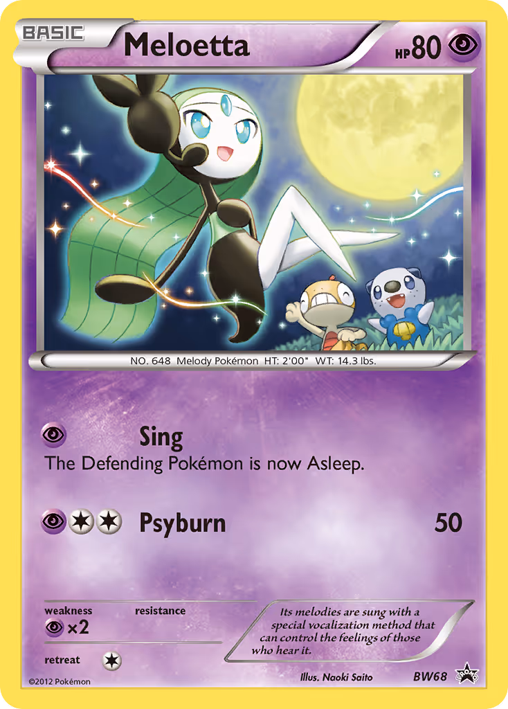 Meloetta BW68 Pokemon card