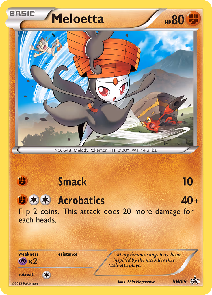 Meloetta BW69 Pokemon card