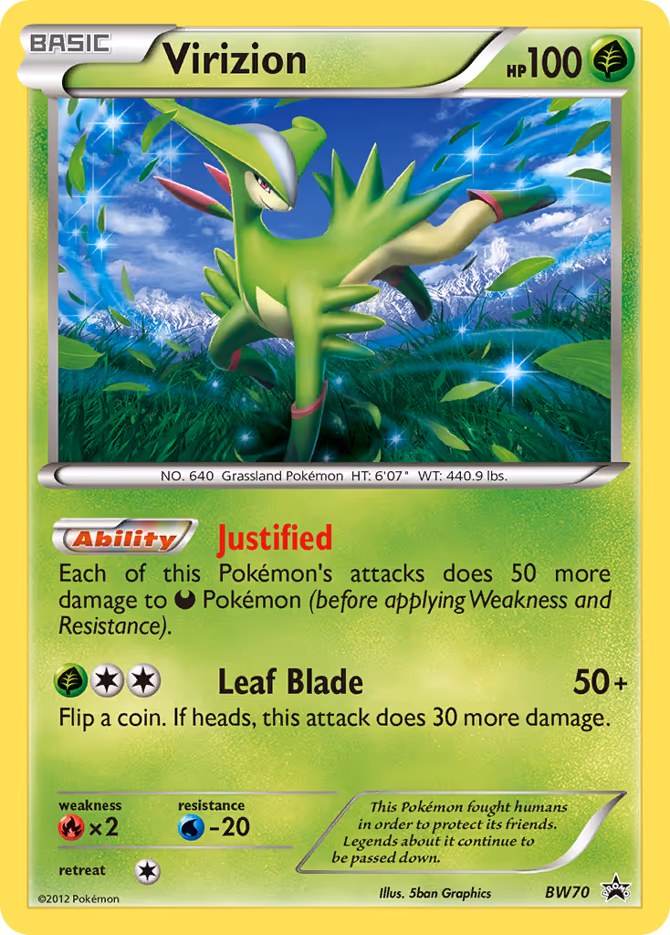 Virizion BW70 Pokemon card