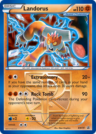 Landorus BW79 Pokemon card