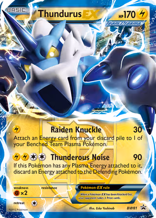 Thundurus-EX BW81 Pokemon card