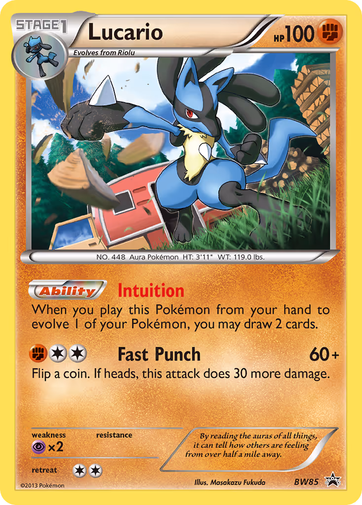 Lucario BW85 Pokemon card