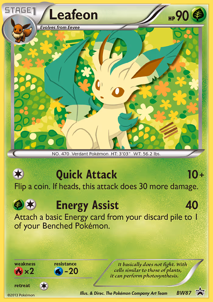 Leafeon BW87 Pokemon card