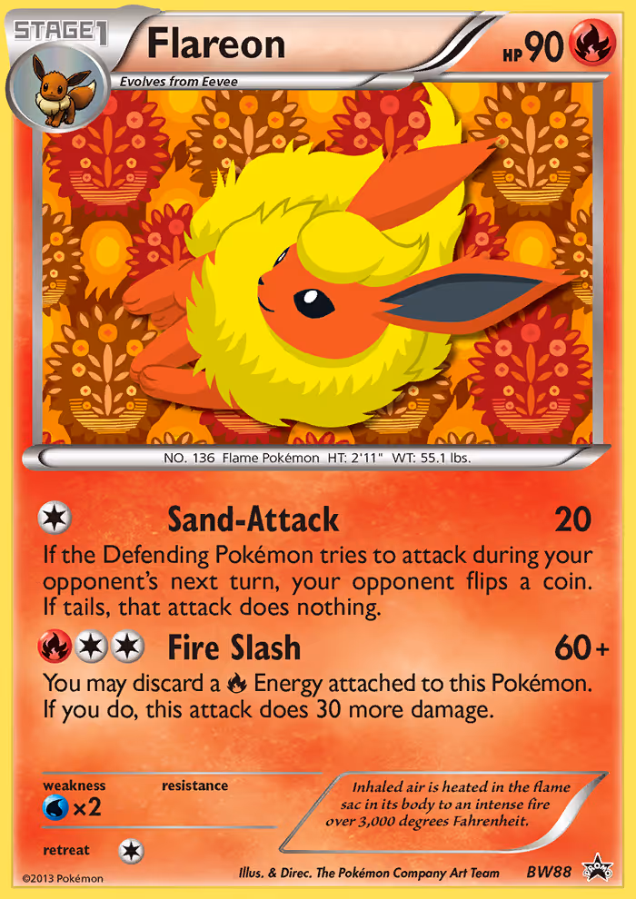 Flareon BW88 Pokemon card