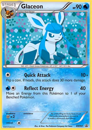 Glaceon BW90 Pokemon card
