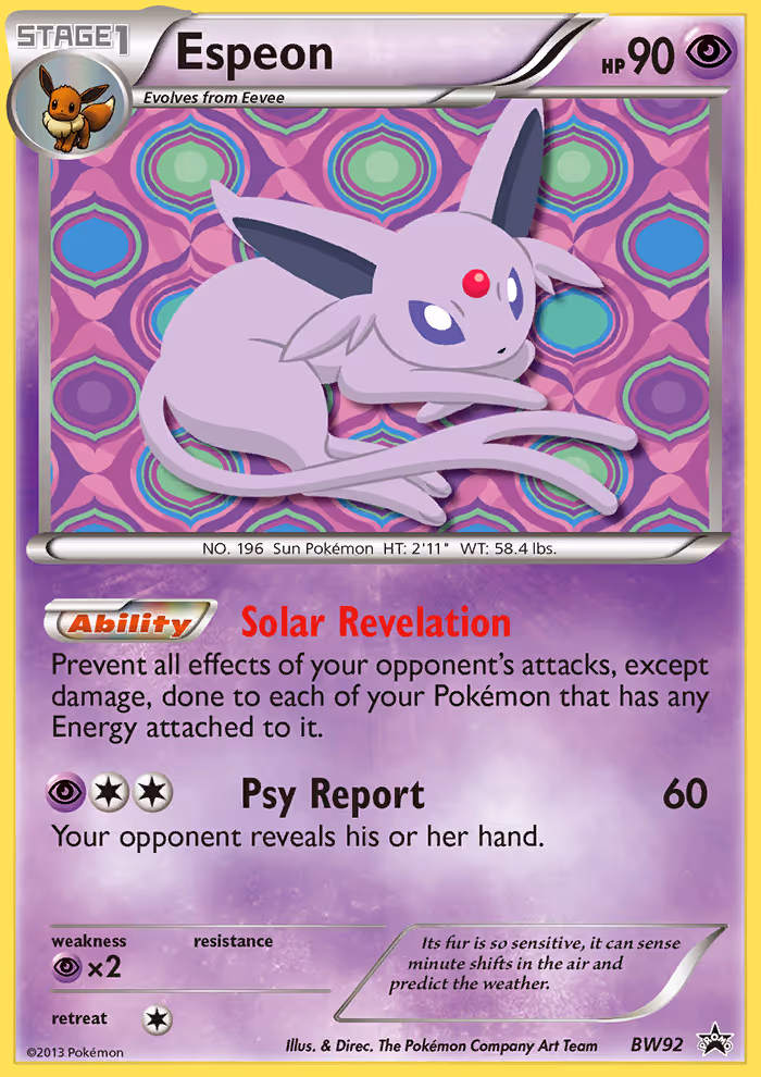 Espeon BW92 Pokemon card