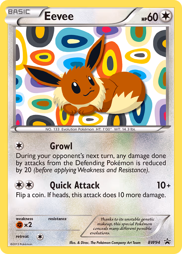Eevee BW94 Pokemon card