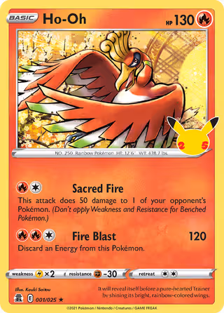 Ho-Oh 1/25 Pokemon card