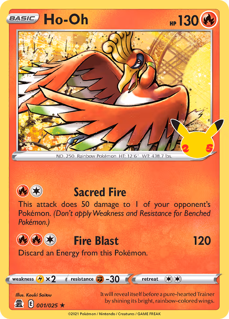 Ho-Oh 1/25 Pokemon card