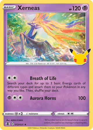 Xerneas 12/25 Pokemon card