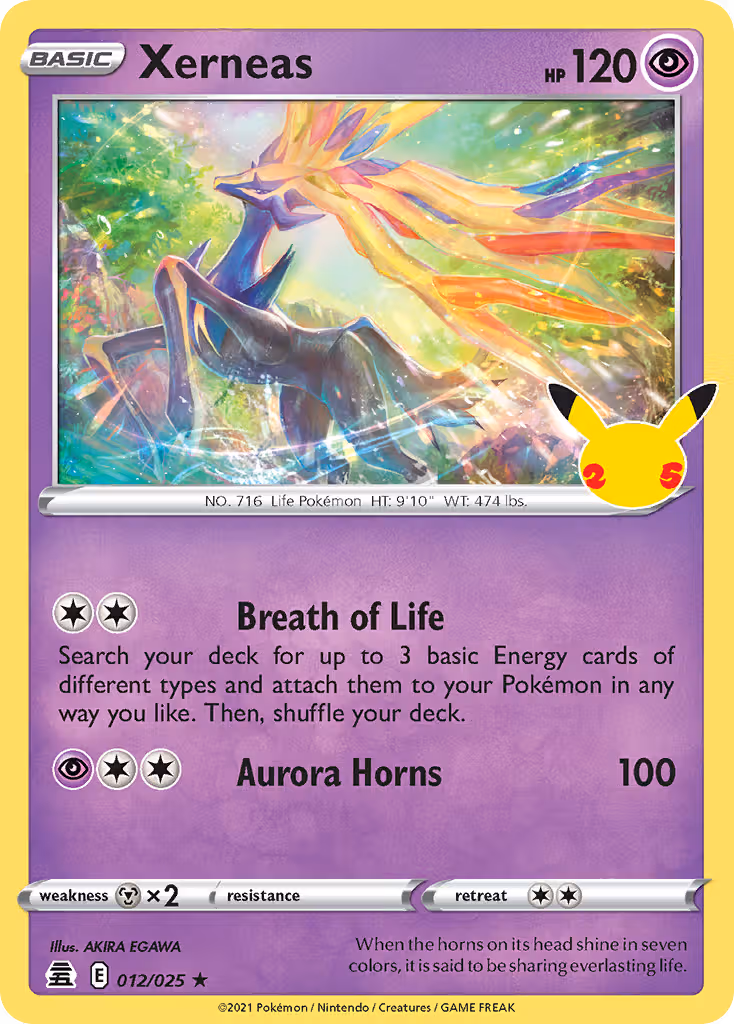 Xerneas 12/25 Pokemon card
