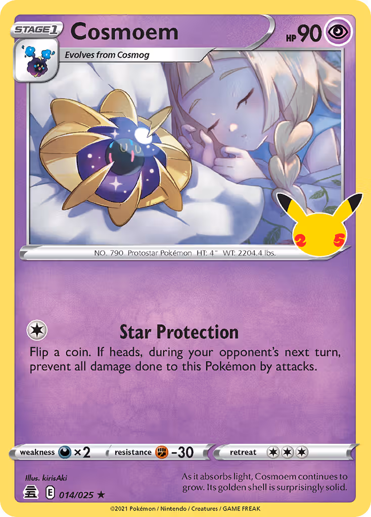 Cosmoem 14/25 Pokemon card