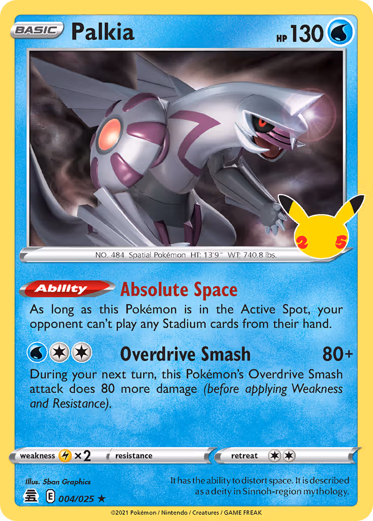 Palkia 4/25 Pokemon card