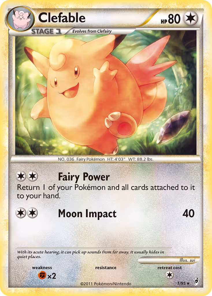 Clefable 1/95 Pokemon card