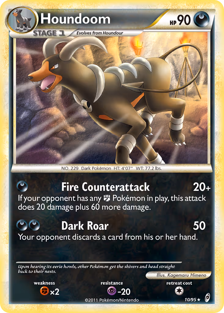 Houndoom 10/95 Pokemon card