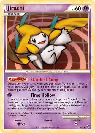Jirachi 11/95 Pokemon card