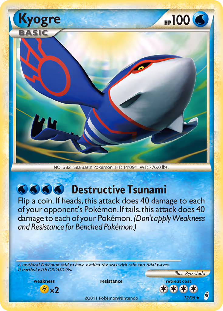 Kyogre 12/95 Pokemon card