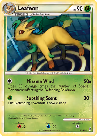 Leafeon 13/95 Pokemon card