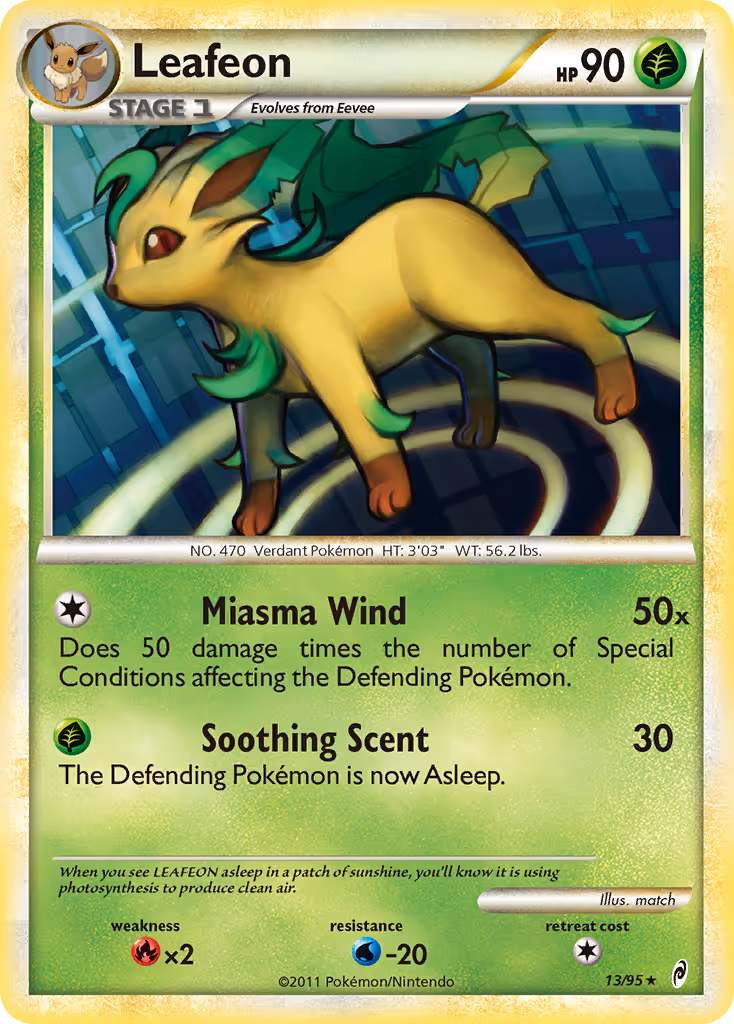Leafeon 13/95 Pokemon card