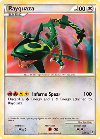 Rayquaza 20/95 Pokemon card