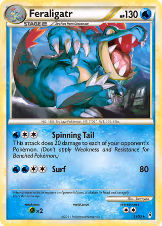 Feraligatr 25/95 Pokemon card