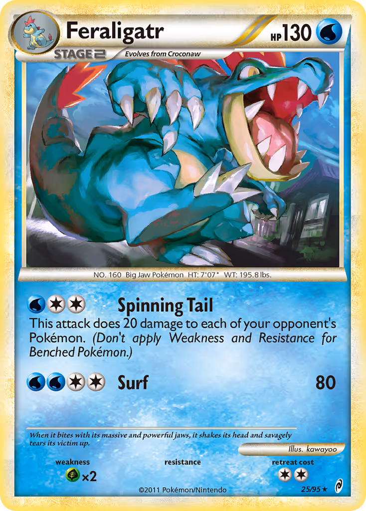 Feraligatr 25/95 Pokemon card