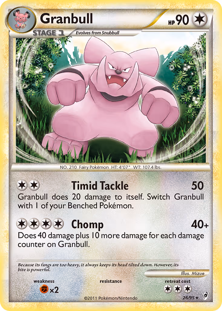 Granbull 26/95 Pokemon card