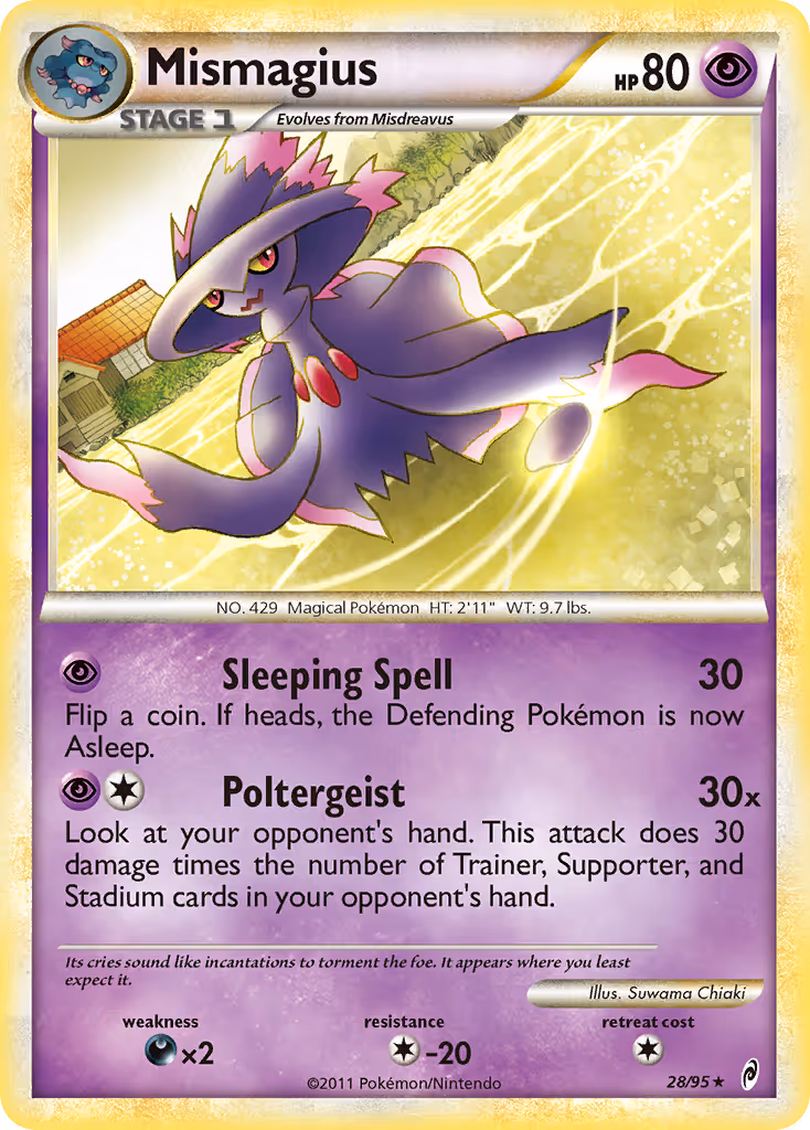 Mismagius 28/95 Pokemon card
