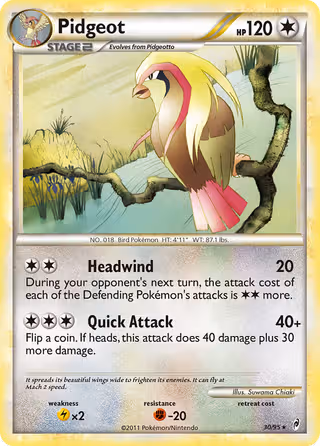 Pidgeot 30/95 Pokemon card