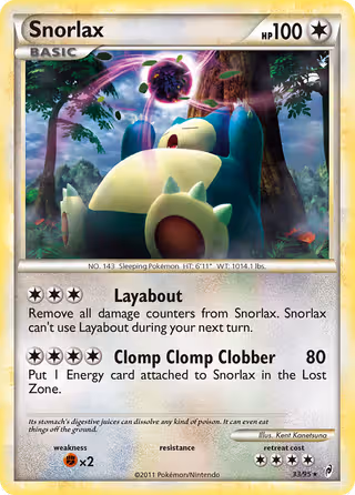 Snorlax 33/95 Pokemon card