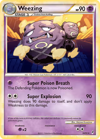 Weezing 38/95 Pokemon card