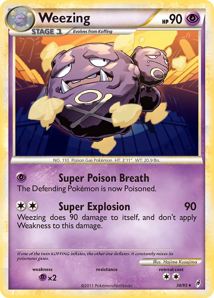 Weezing 38/95 Pokemon card