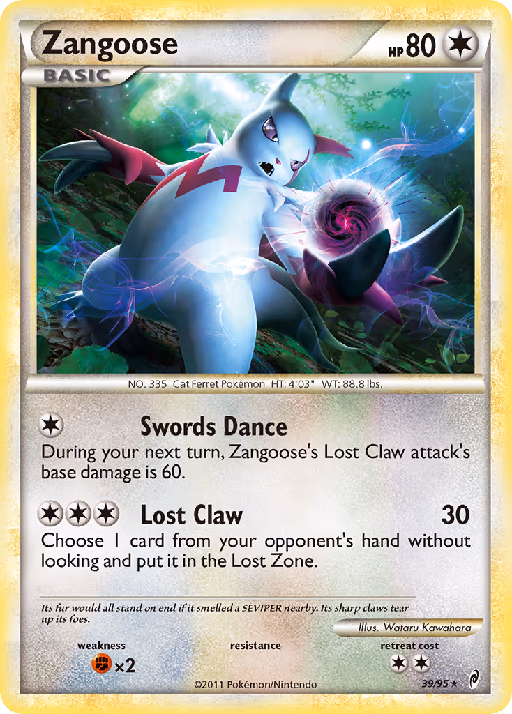 Zangoose 39/95 Pokemon card