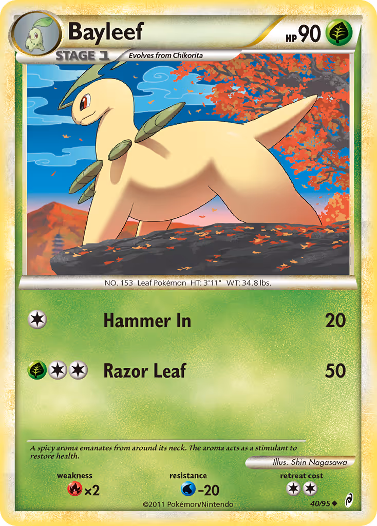 Bayleef 40/95 Pokemon card